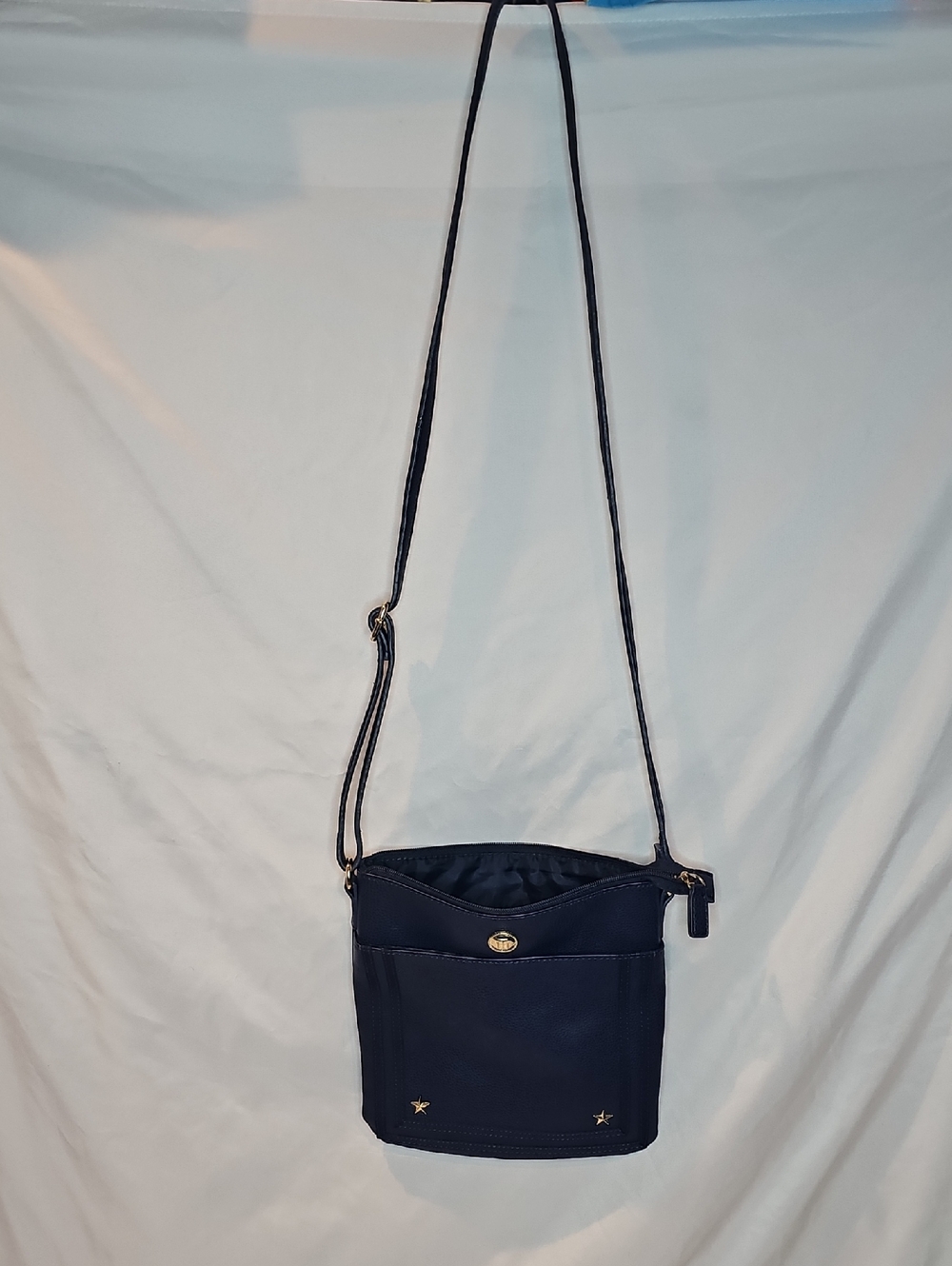 Tommy Hillfiger Womens Navy Adjustable Crossbody Bag with Star Accents